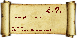 Ludwigh Itala névjegykártya